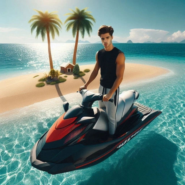 Swap Your Face and Jet Ski on a Tropical Island Adventure